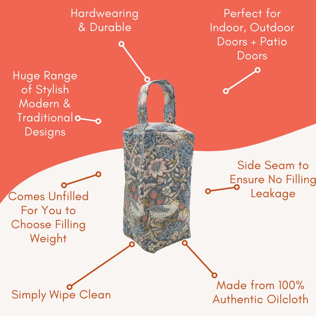 William Morris Fabric Door Stop, Tall Decorative Oilcloth Door Stopper for Outdoor Indoor, Patio, Kitchen, Bedroom Use - Image 3