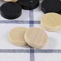 Vista 6 de Youngy 30 piezas de ajedrez de madera de backgammon para borradores, damas y trozo de ajedrez de backgammon