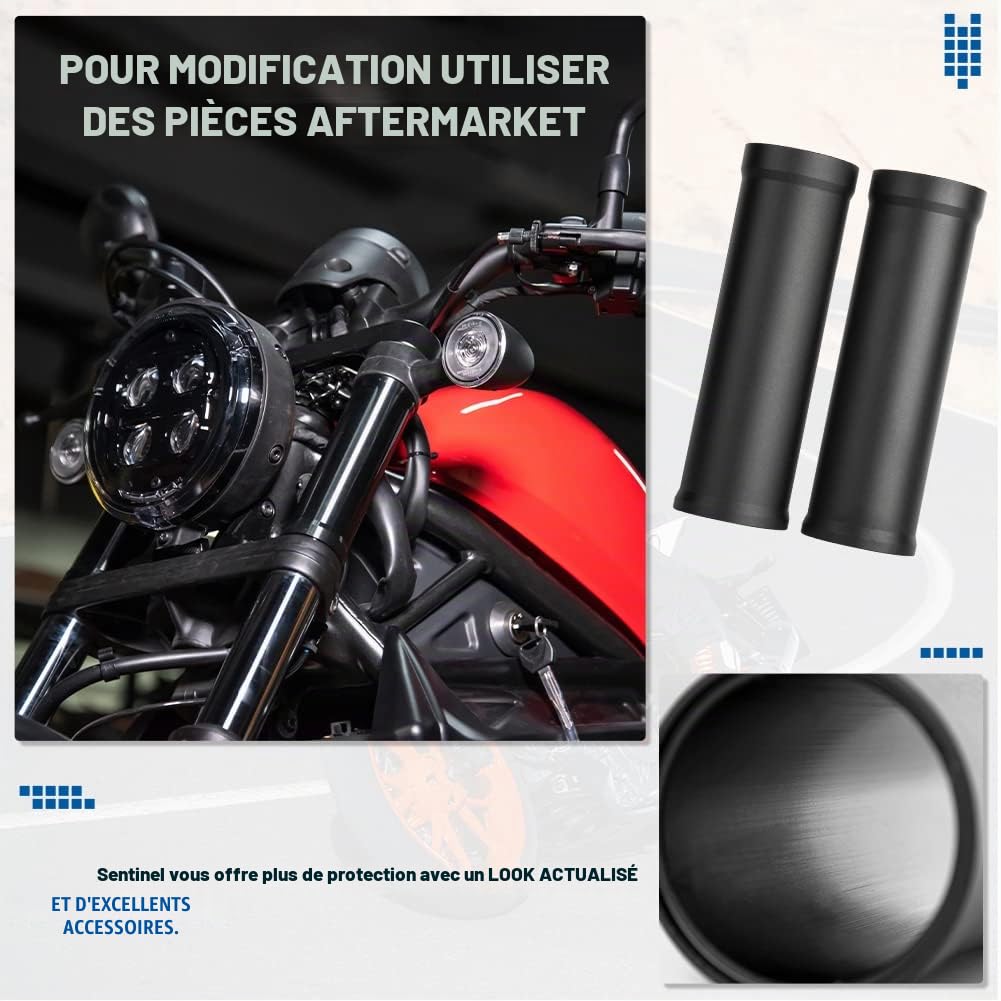 Housse Anti-poussière pour Fourche supérieure Avant inférieure en Aluminium pour Moto Gators Bottes Amortisseur Compatible avec Rebel CMX 500 CMX 300 Rebel 500 CMX300 (1 Jeu)