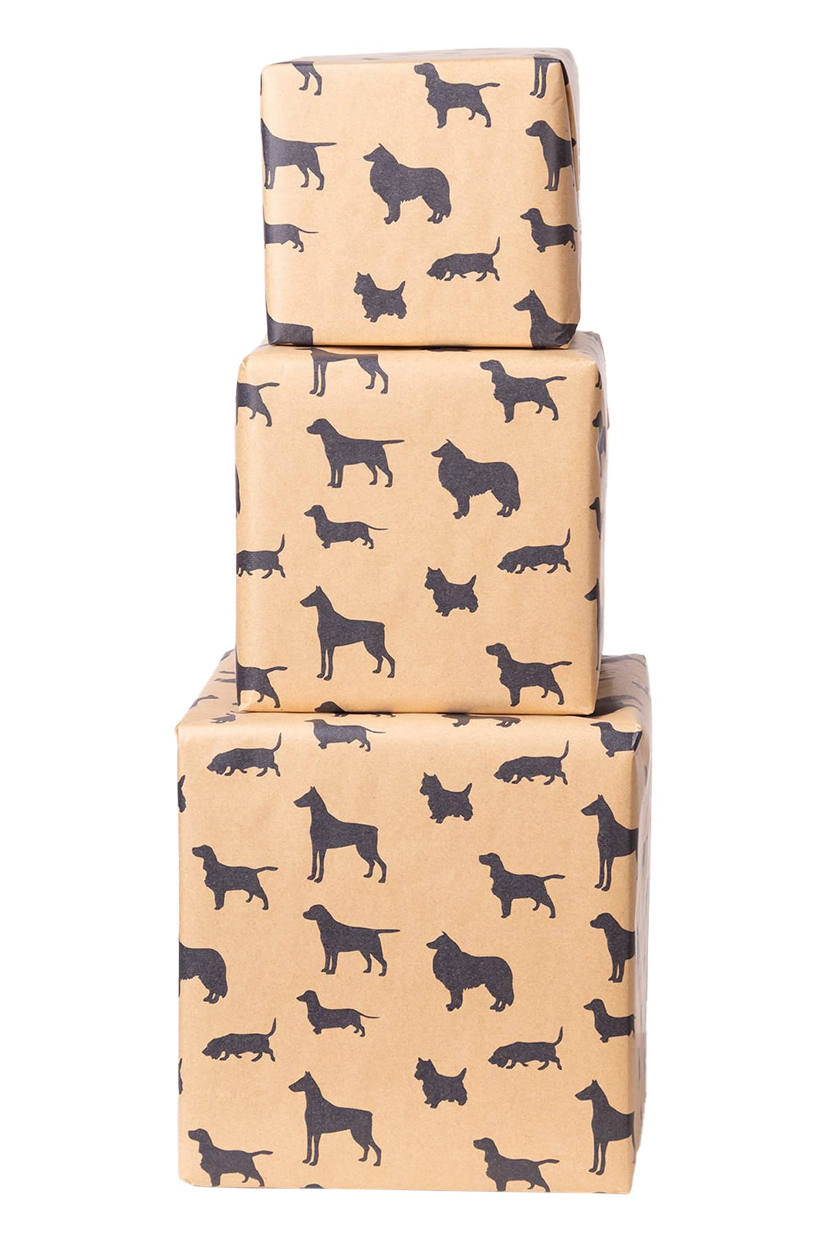Wrapping Paper 3 Metre Eco-friendly Kraft Wrap 100% Recyclable Gift Present Occassion Pheasant Horse Dog (Dogs) — image 1