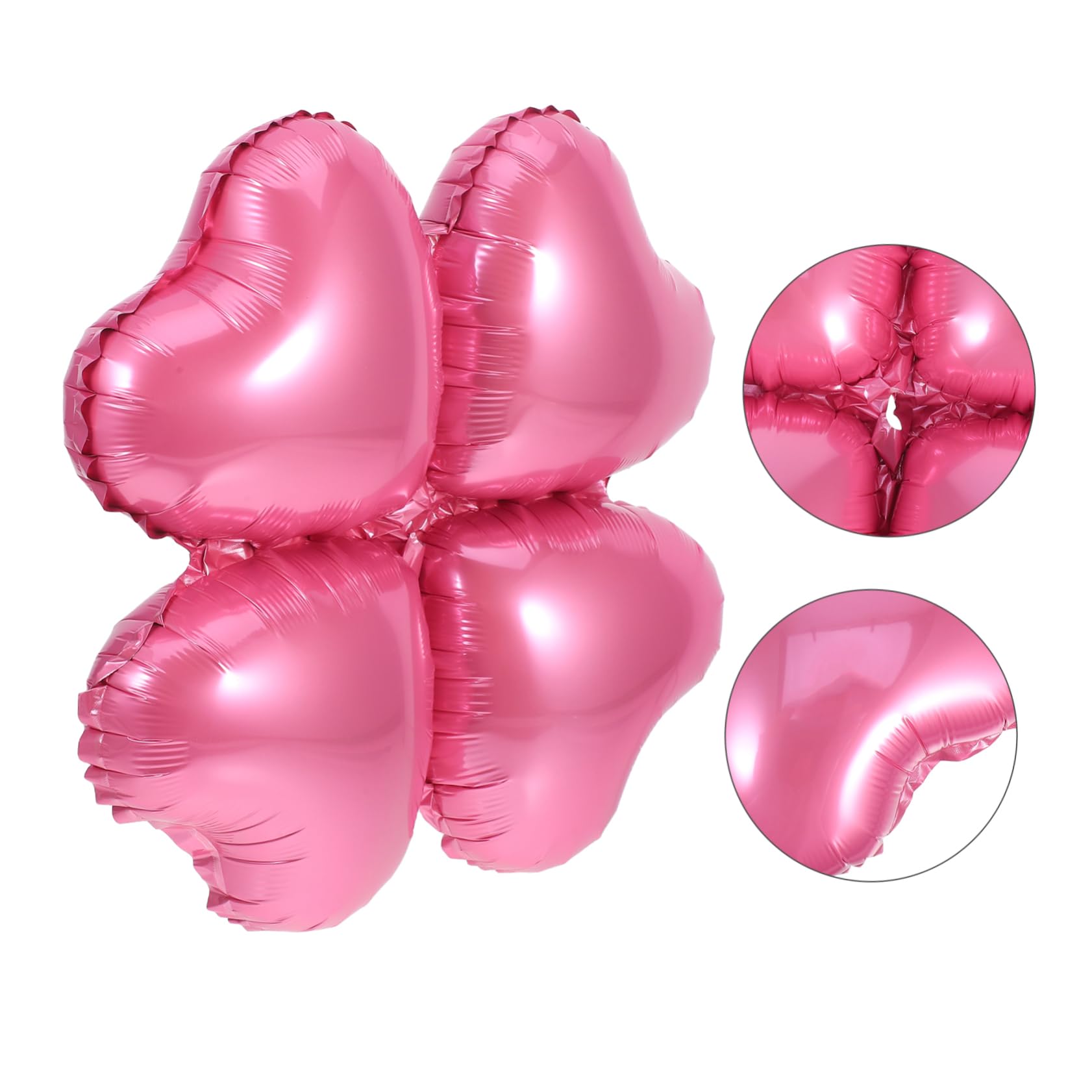50piezas Globos De Aluminio Corazón Globos Decorativos Para San Valentín Fiesta De Cumpleaños Decorativo De Corazón