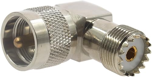 KENMAX Conector L de ángulo recto PL-259 para antena de radio CB Jamón