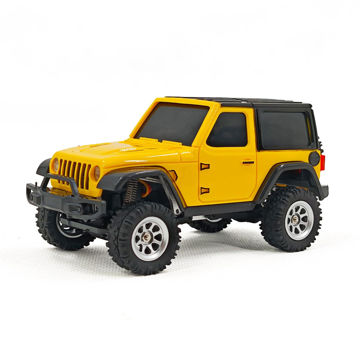 RC Rock Crawler, scala 1/36 4x4 RC Truck Off Road Car, 2.4G 4WD Full Proporzionale All Terrain Climbing Off-Road Vehicle con luci LED realistiche, lunga durata della batteria (RTR/giallo)