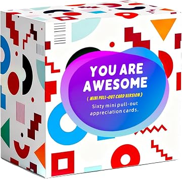 60 Pack Affirmation Cards With Envelopes 3.5x3.5 Inch. You Are Awesome Seals for Appreciation, Encouragement, Gratitude, Positive Motivational Inspirational Thoughtful Gifts Cards. Post-it Note Size