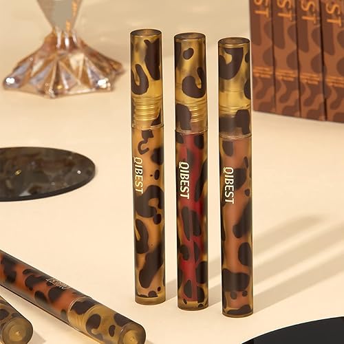 Miniatura 3 de Lápiz labial líquido mate de terciopelo de larga duración y uso impermeable, brillo instantáneo antiadherente, brillo labial (hoja de arce roja.05)