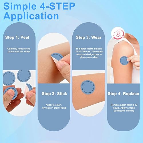 Miniatura 4 de Parches NAD+, veganos, 60 unidades Parches NAD para mujeres y hombres Parche NAD+ para energía y envejecimiento saludable con CoQ10