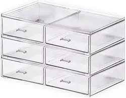 Caixa Organizadora Em Acrilico Com 6 Gavetas Make E Multiuso