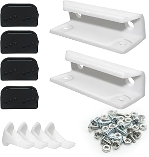 DK100-A Shed Door Tune-Up Kit for Arrow Sliding Shed Doors, Complete Replacement Parts for Metal Shed Door Glides Kit-White