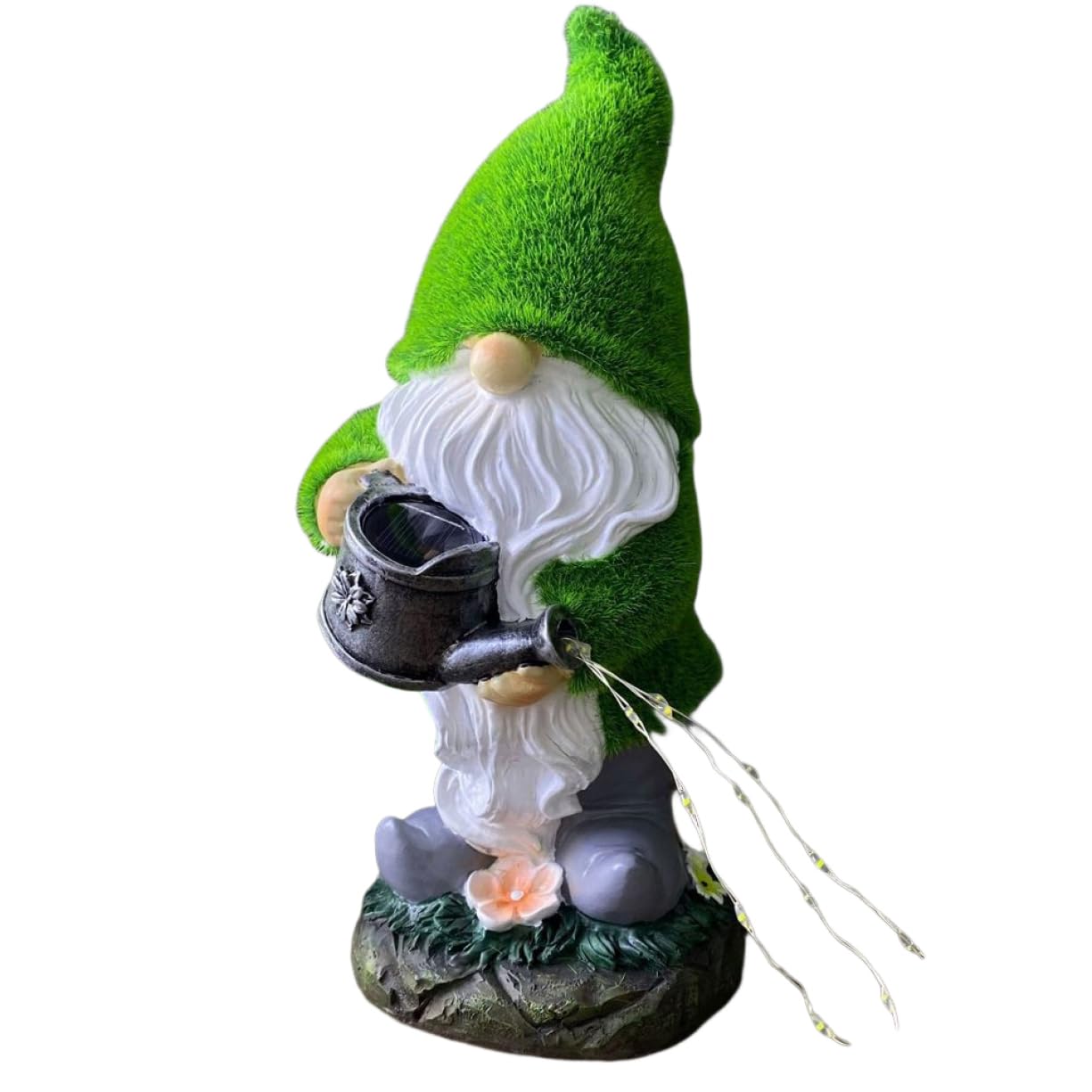 GNOME de Jardin, Statues de GNOME Afflux de 11 Pouces avec arrosage Peut léger, Ornement de Paysage de Jardin pour décoration de pelouse de Cour