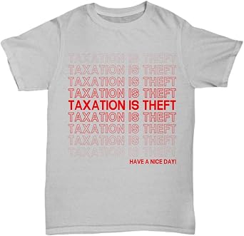 Theft -Libertarian T-Shirt Grey 