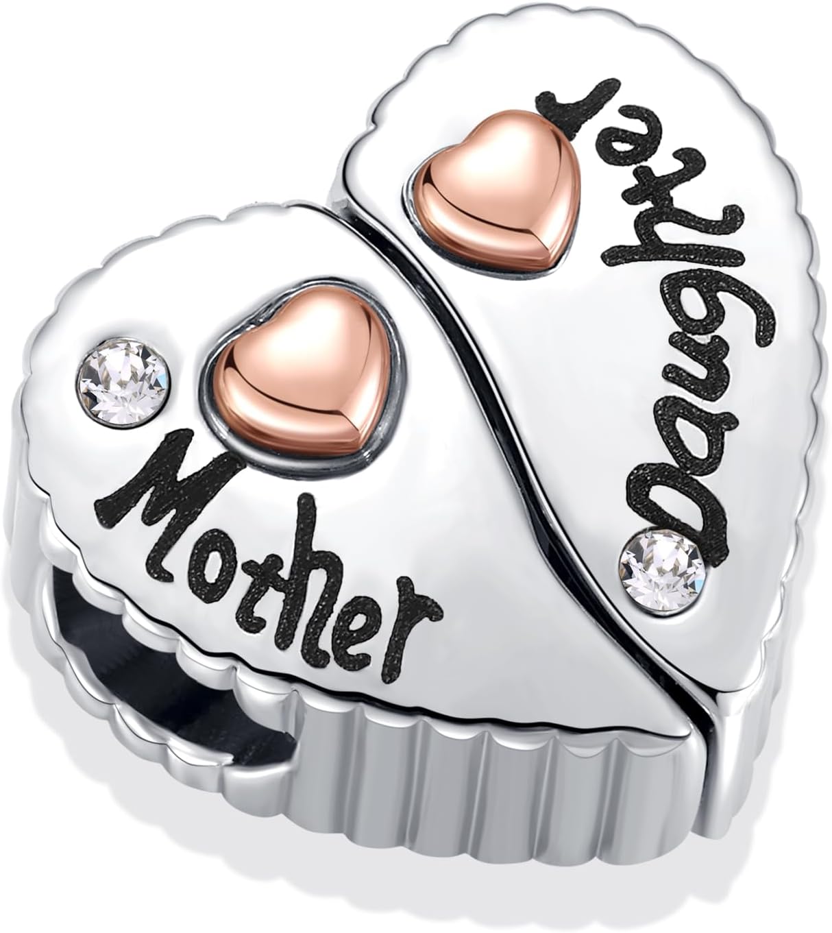 TCHYUN Mother Daughter Son Sister Best Friends Charm Set for 2 Compatible with Pandora Bracelet Women - Image 2