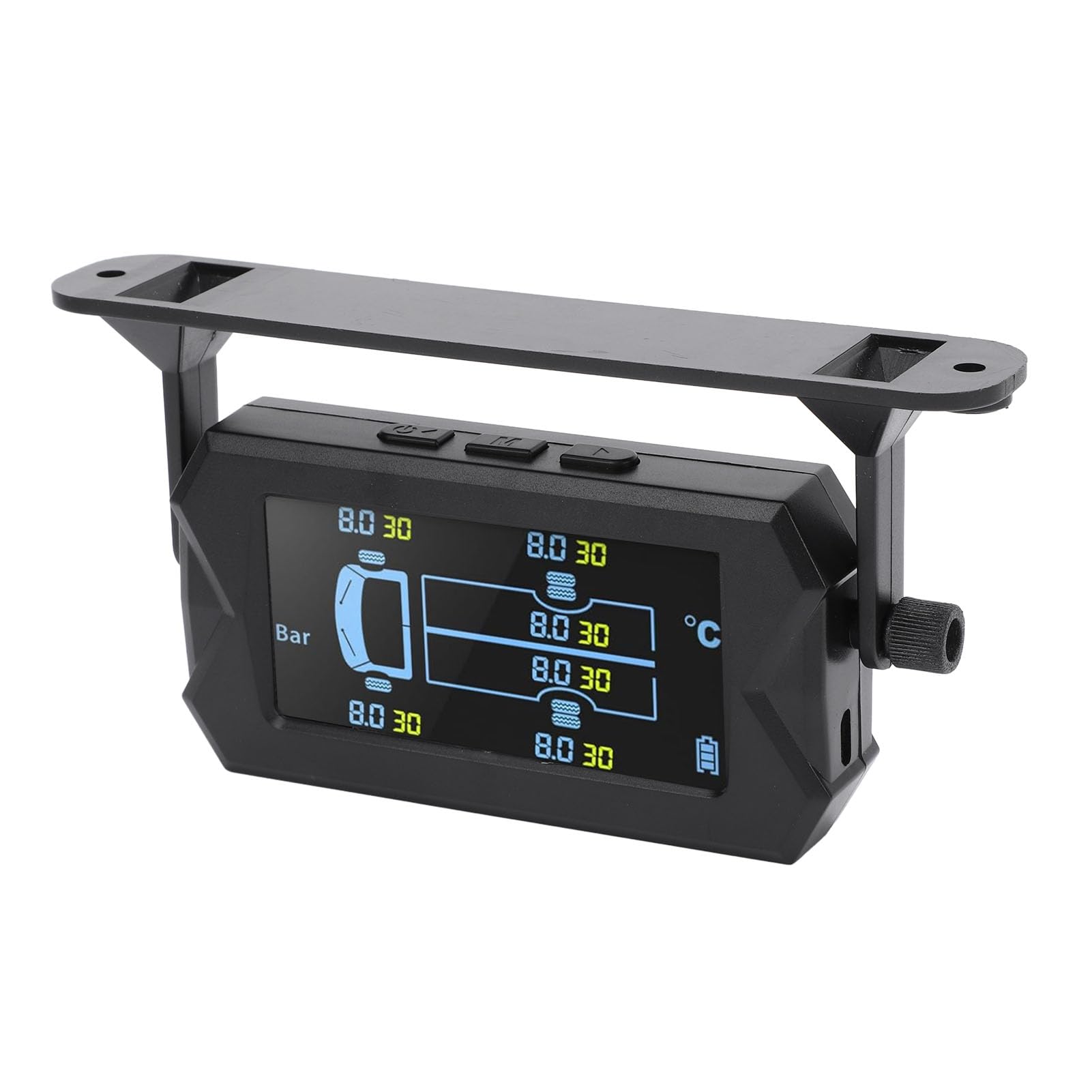 Akozon di Monitoraggio della Pressione dei Pneumatici Carica Solare TPMS con 6 Sensori per Camion RV Monitoraggio in Tempo Reale della Pressione e della Temperatura (8bar)