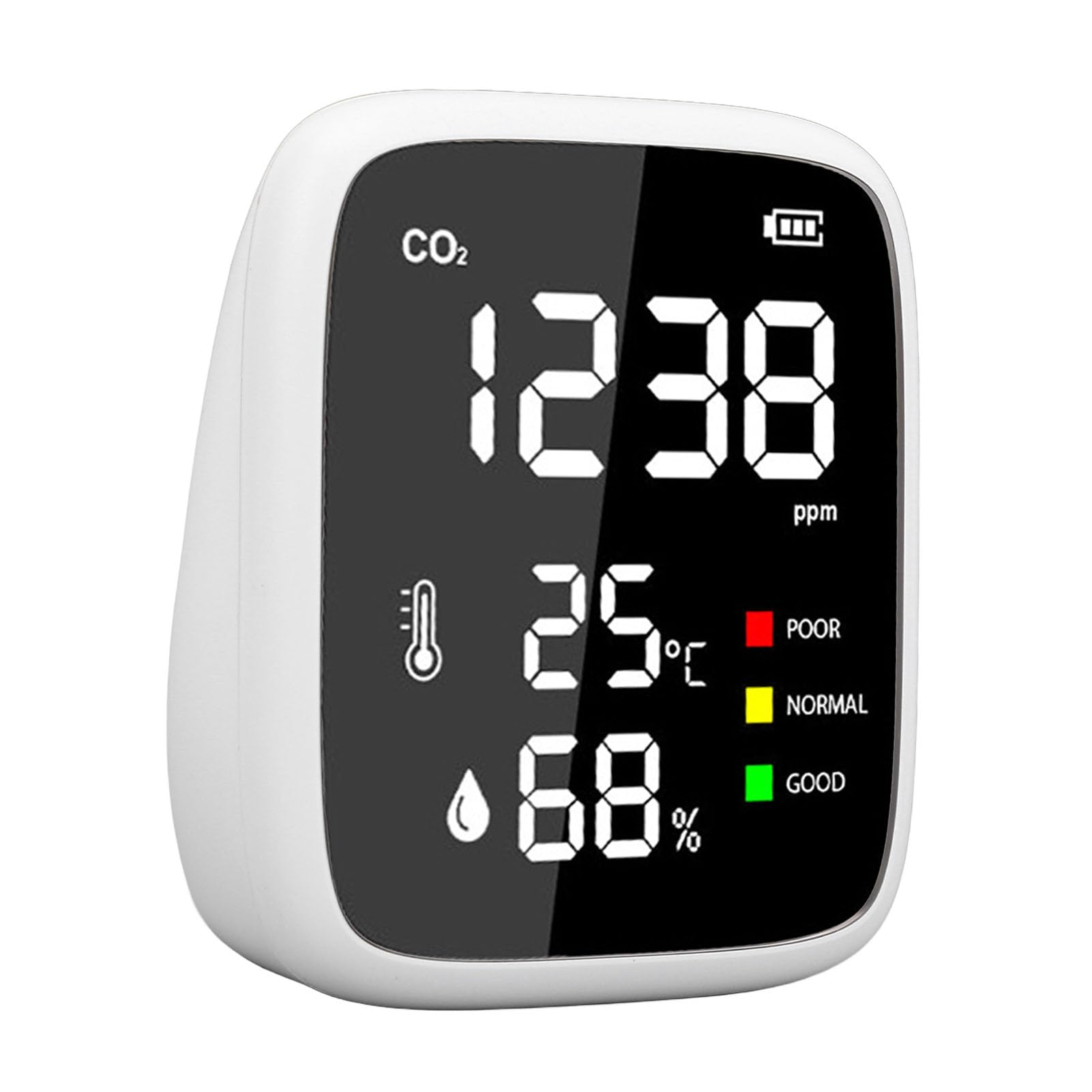 Detector de CO2 Mini Escritorio Portátil 400-5000ppm Temper Medidor Home Home Intervel