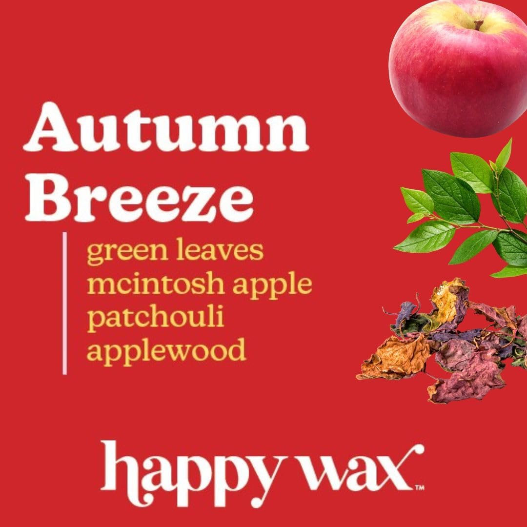 Happy Wax Autumn Breeze Scented Bear Wax Melts - Natural Strong Fall Scented Infused with Essential Oils - Non Toxic - for use with Warmers (8 oz Pouch)