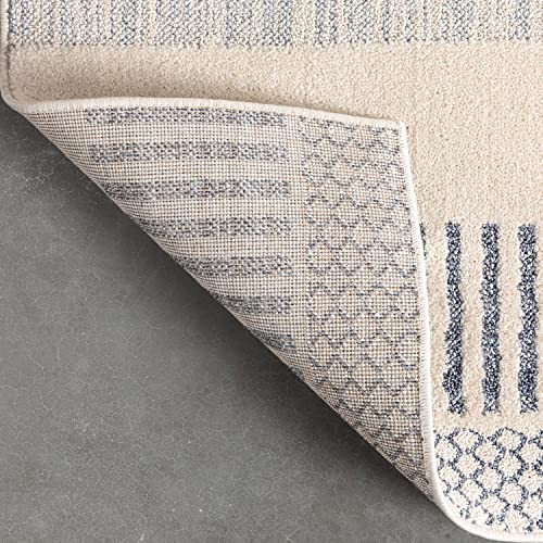 Well Woven Brer Light Blue Abstract Geometric Tribal (7'10" X 9'10") Area Rug #TOP4