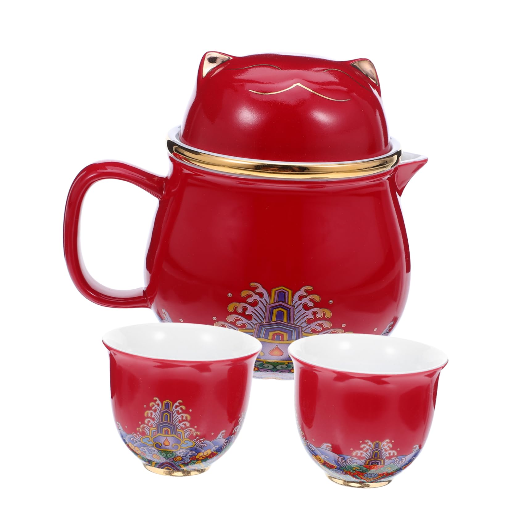 Mikinona Ceramiczny Do Herbaty z Kungfu i Filiżanki z Przenośną Torbą Kompaktowy i Łatwy Do Przenoszenia Idealny i Podróże