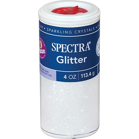 Spectra Arts & Crafts Glitter, Clear, 4 oz, 1 Jar