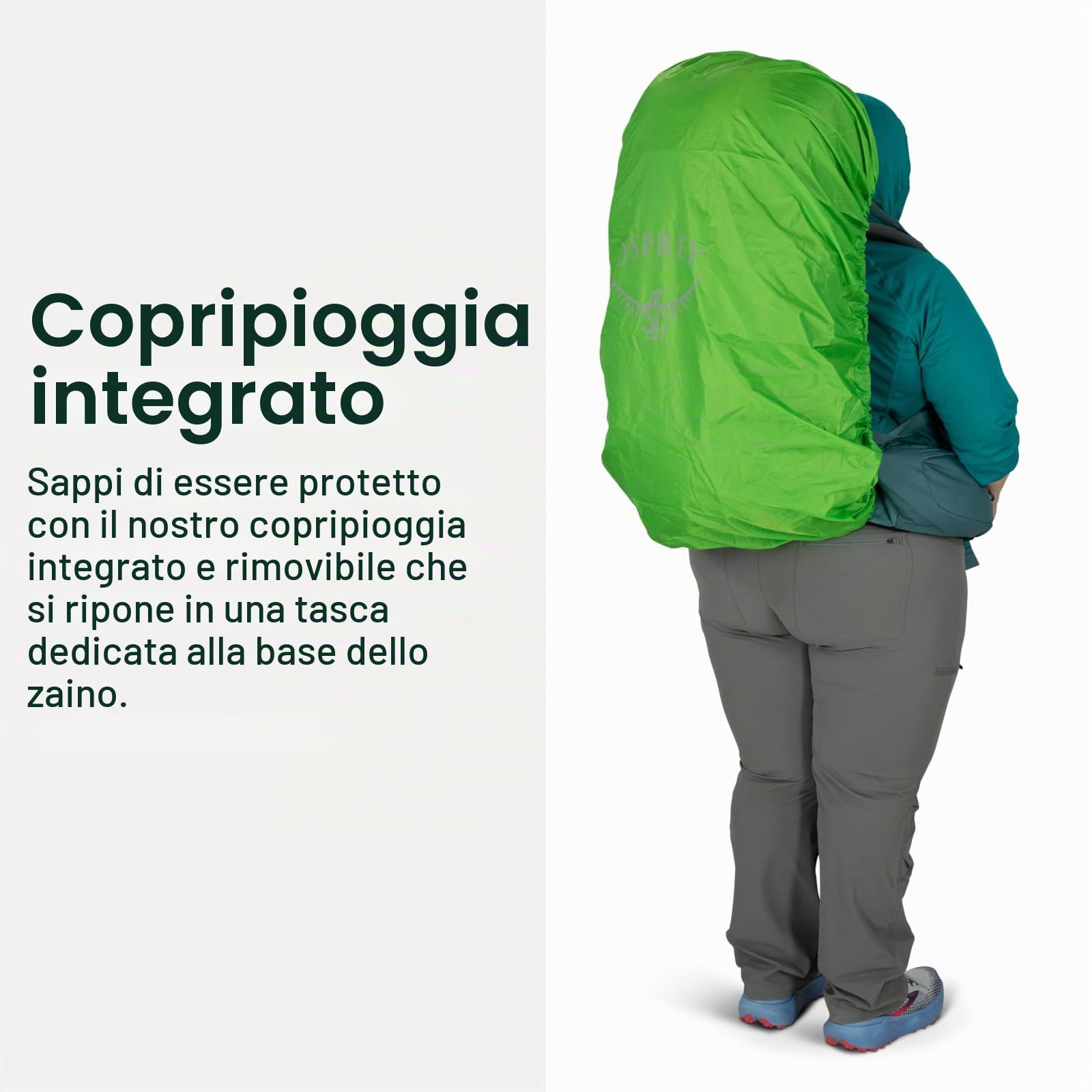 Osprey Renn Zaino da trekking donna, 65L, Dark Charcoal/Gray Wolf