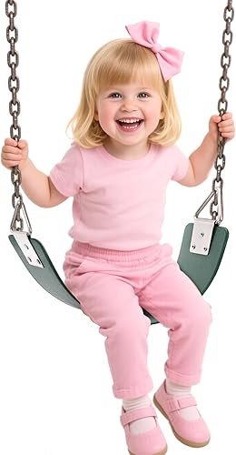 Miniatura 5 de WUWEOT Asiento de columpio, columpio de repuesto con anillo triangular de metal, soporta 250 libras, resistente, 24 x 6 pulgadas, juego de columpios