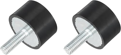 Miniatura 6 de uxcell Soportes de goma de rosca M8, aisladores de vibración, amortiguador cilíndrico con pernos de 1.181 in x 0.591 in, 2 piezas