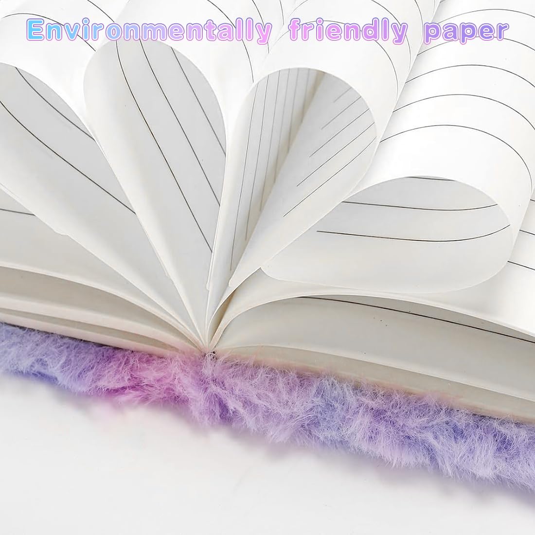 diario in Peluche per Bambine con Chiusura - A5, 160 Pagine, quaderno per Bambini con Chiusura, diario in Peluche per Bambine per Scrivere e disegnare