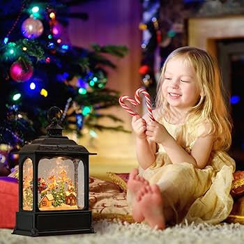 Amazon.com: Wondise Christmas Musical Snow Globe Lantern