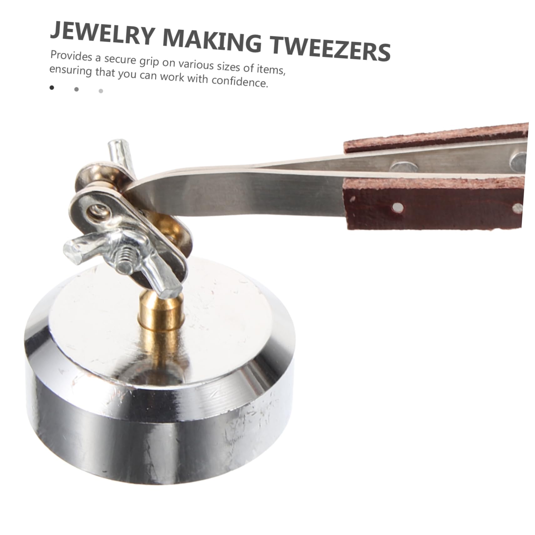 Pinzas De Joyería Antideslizantes Con Soporte Rotativo De Pinzas De Precisión De Inoxidable Para Manualidades y Fabricación De Joyería