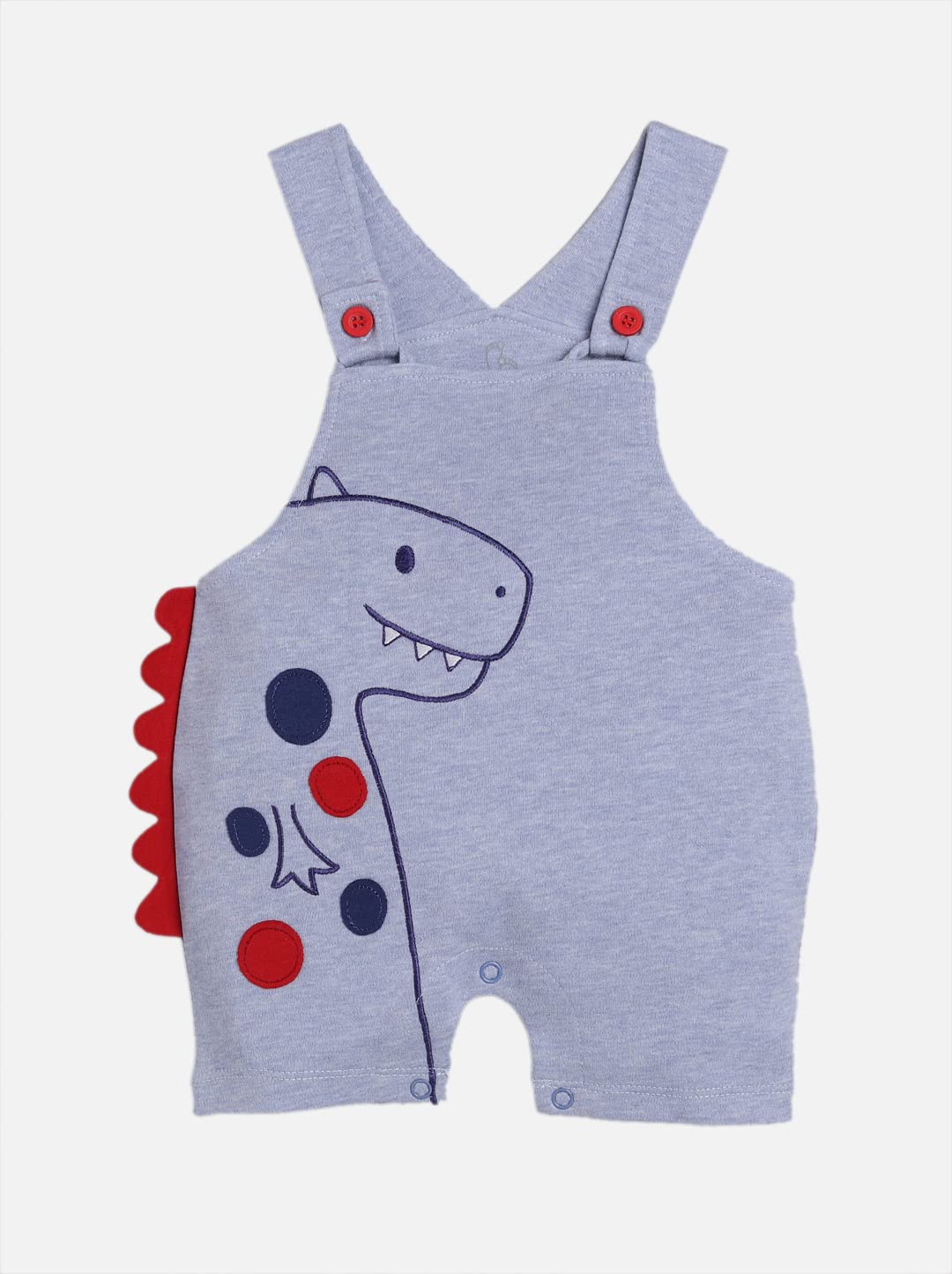 BABY GO - Mameluco de manga corta de algodón estilo Dungaree para bebés y niños | Bonito mono a rayas con botones a presión | Body de verano para recién nacido