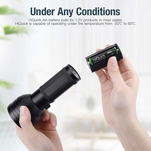 Miniatura 9 de HiQuick Cargador de batería inteligente de 8 bahías con 8 pilas AA + 8 pilas recargables AA