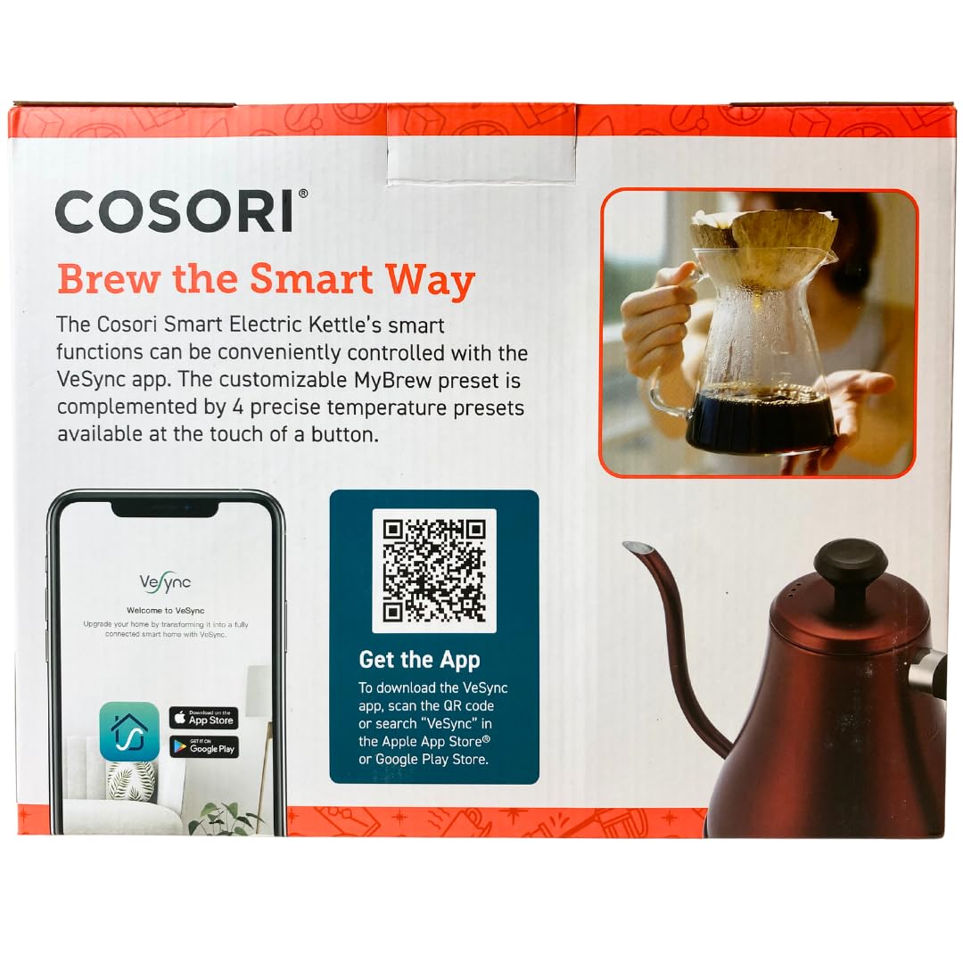 Amazon | COSORI スマートグースネックケトル 電気ポット ティー