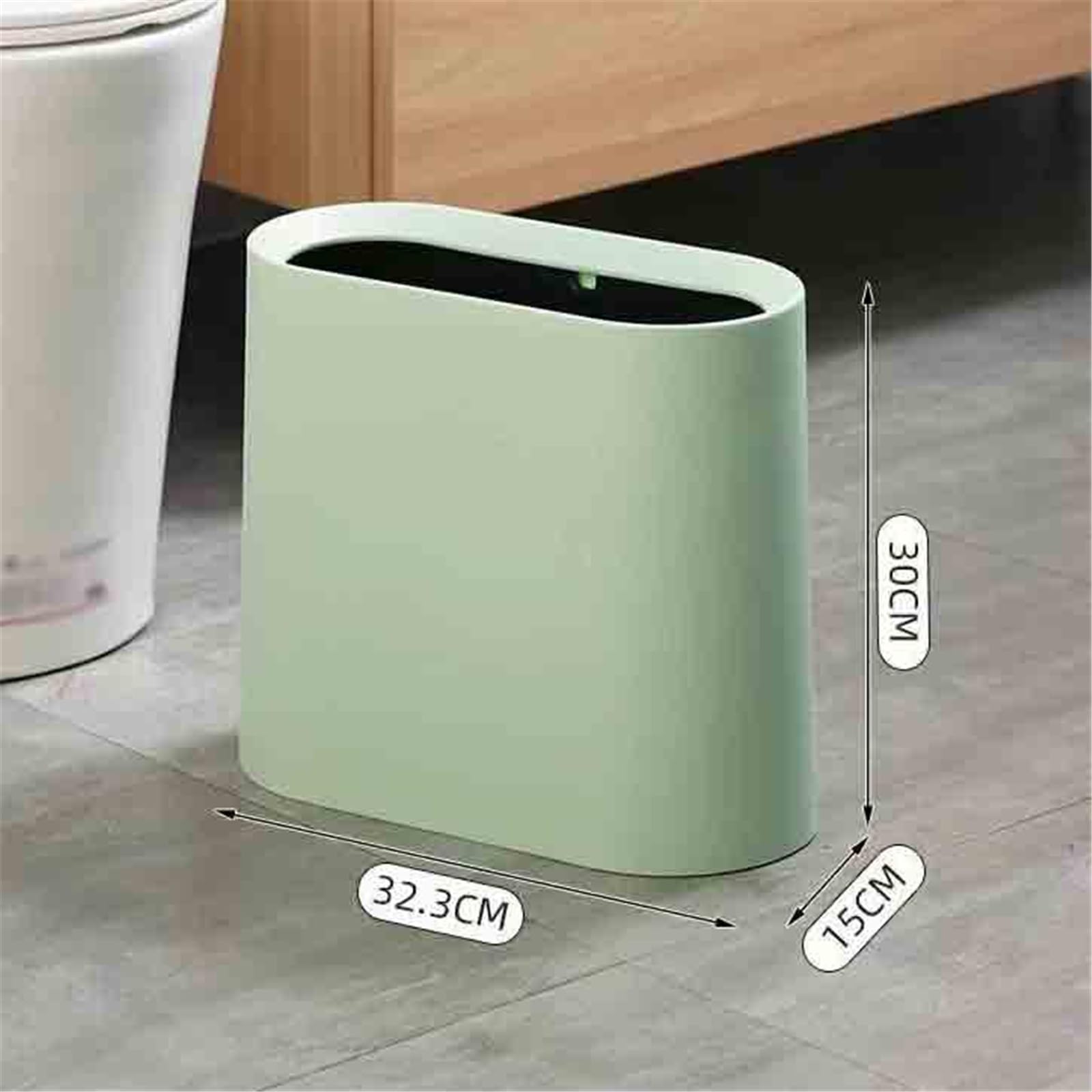 Mülleimer Mülleimer Haushalt Badezimmer Küchenabfalleimer(Weiß)