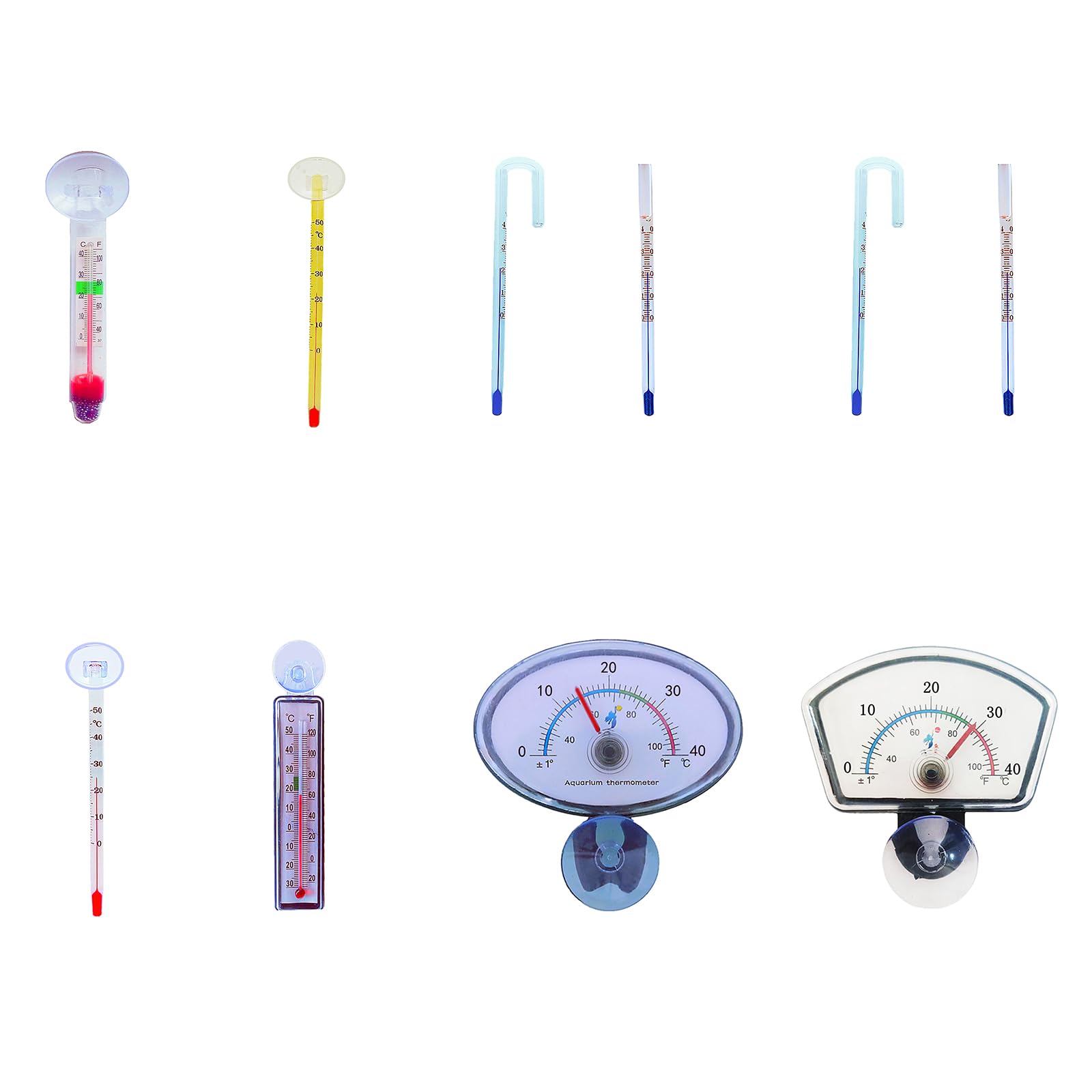 ljhnba Aquarium Thermometer Liquid-in-Glass-Screen Floating Type Household Thermometer for Glass Containers Aquarium Thermometer