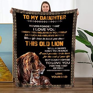 Daughter Gifts, Daughter Christmas Birthday Gifts, Gifts for Daughter, My Daughter Blanket from Dad, for Daughter, Daughter Birthday, Throw Blanket 140x180cm