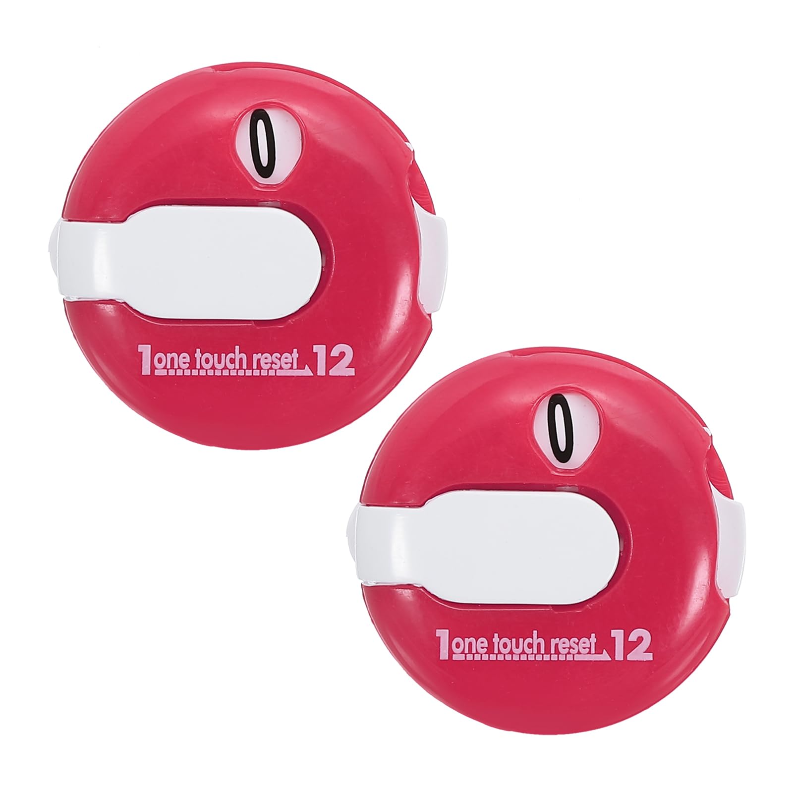 PATIKIL Golf Score Counter, 2 Pack Mini Golf Shot Stroke Attachment Counter Clicker Clip for Golfers Glove Hat Pink White
