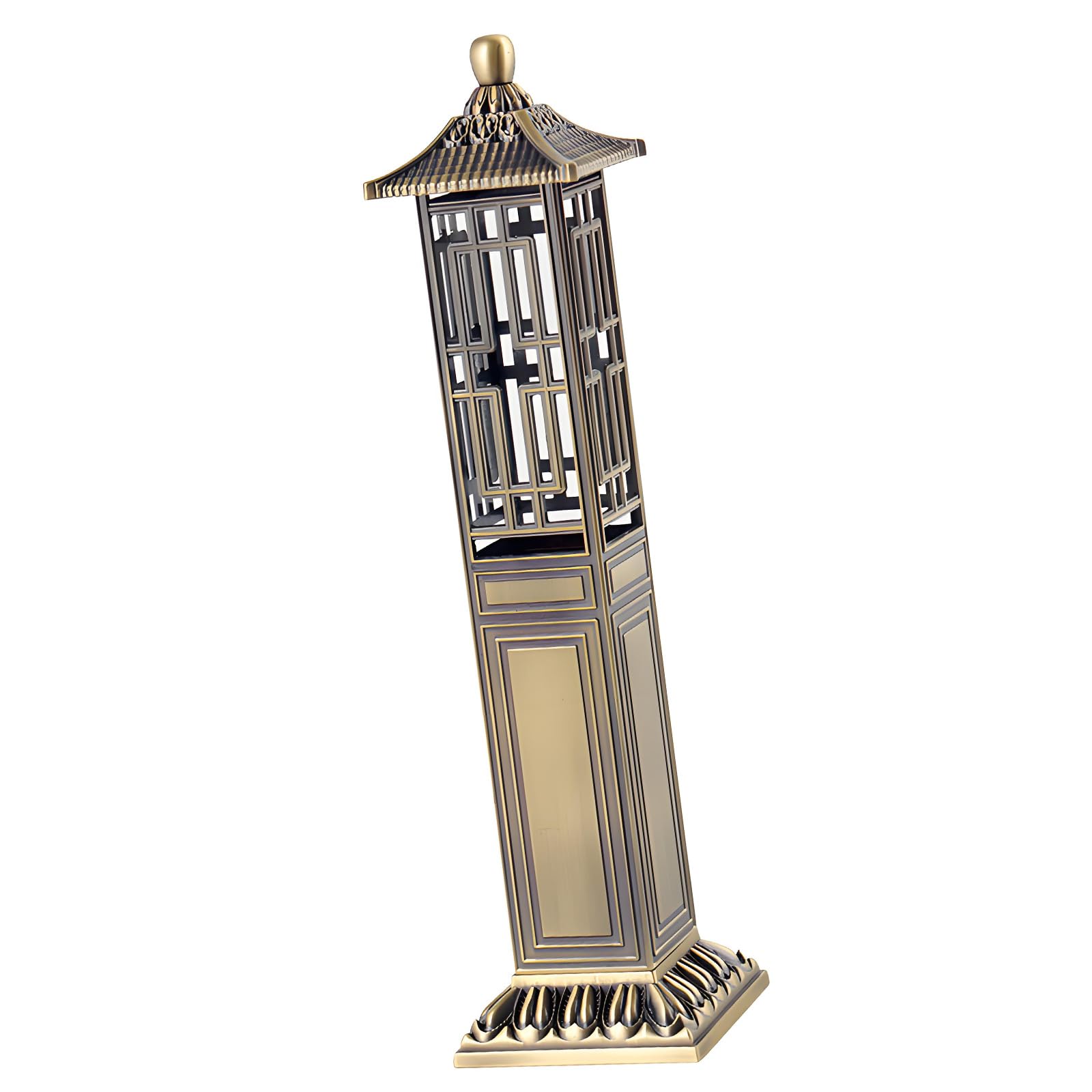 Copper Alloy Chinese Pavilion Shape Incenses Burners Hollow Censers for Enhancing Home Ambiances and Cultural Decors Elegant Scented Diffuser