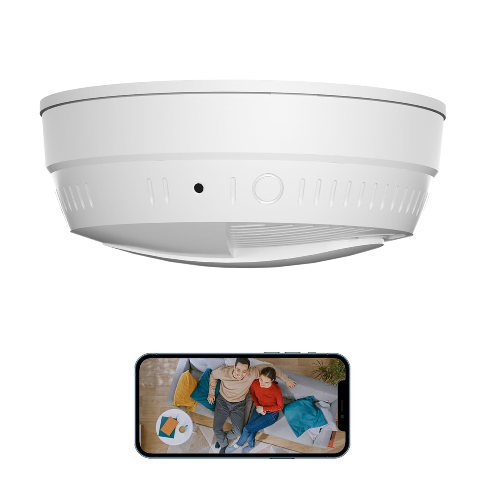LIZVIE 10000mAh Hidden Camera Smoke Detector 150 Wide Angle Cam 2 4G WiFi Smoke Detector Spy Cam with