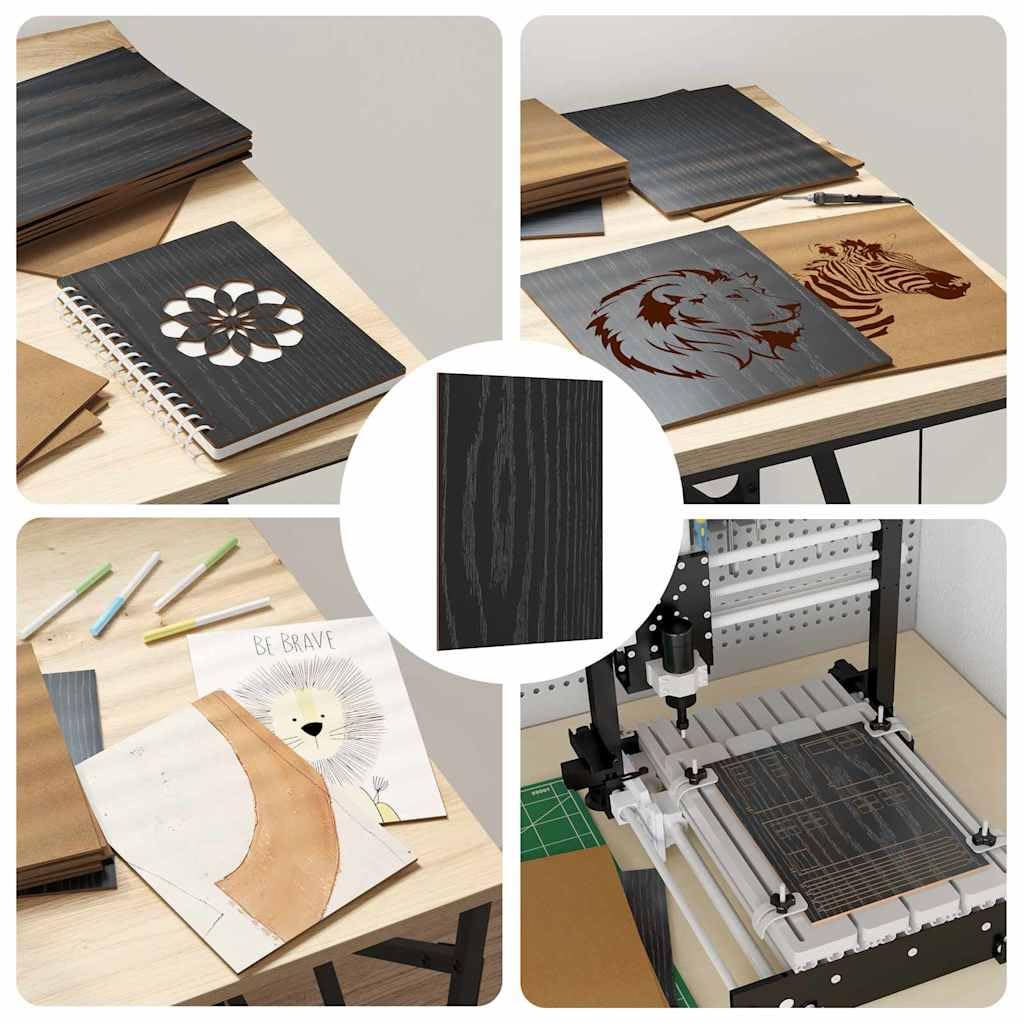 Pannelli Decorativi 150 PCS Rovere Nero 15 x 21 x 0.27 cm,Materiali per Hobby e Artigianato,Forme e basi per attività Creative,Forme e Legno per attività Creative,10.3 kg -885540