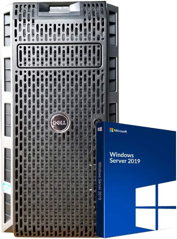 Dell PowerEdge T320 Tower Server with Intel Xeon E5-2470 v2 CPU, 128GB RAM, 4TB SSDs, 8TB HDDs, RAID, Windows Server 2019 (Renewed)