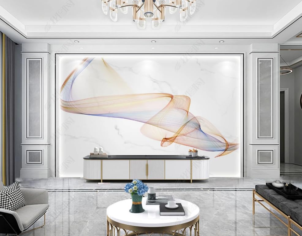 Papier peint intissé banderoles de paysage moderne géant mural 300x210 cm
