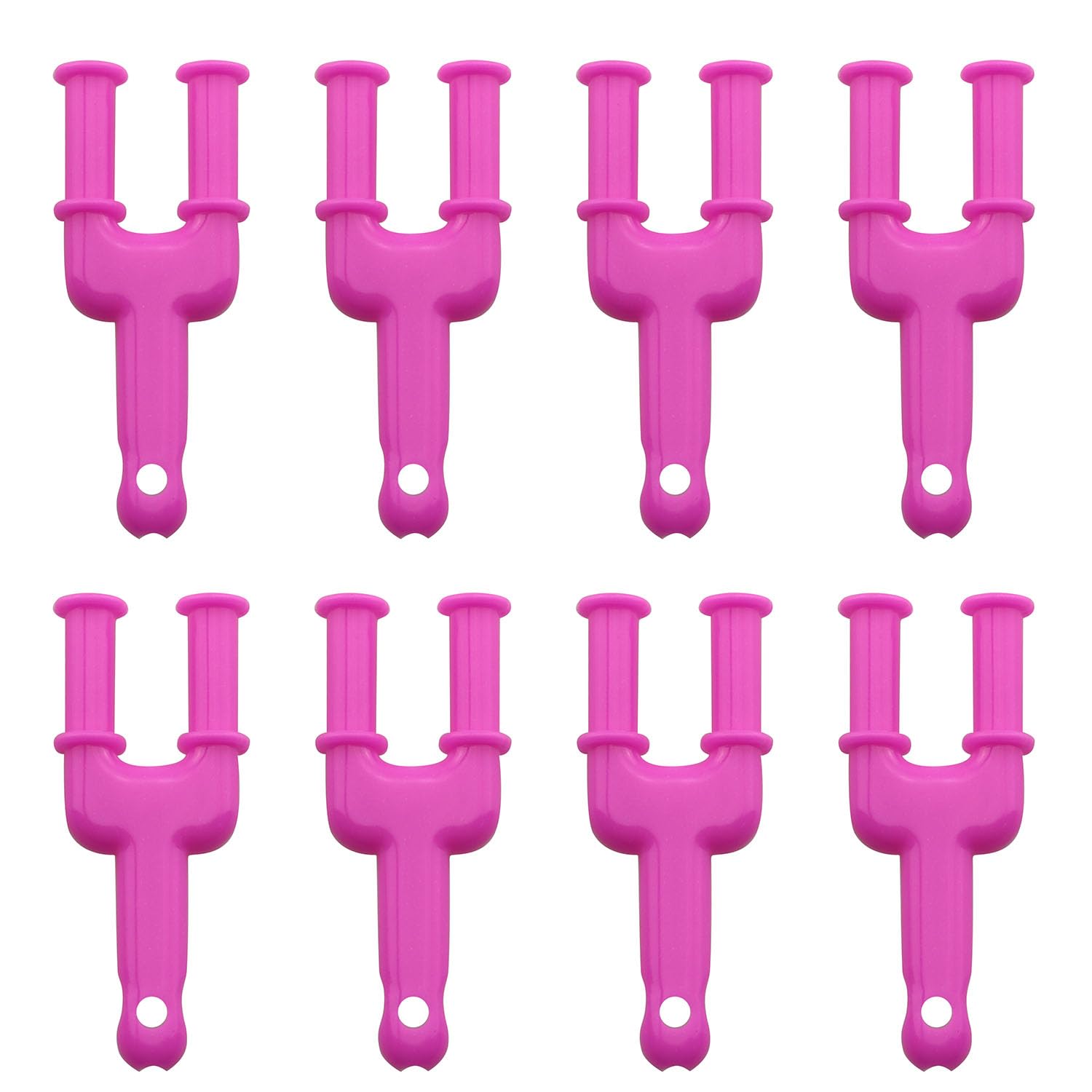 JCBIZ 8pcs Rubber Band Large Y Type Slingshot Weaver Accessories Colorful Rubber Band Clip Plastic Jewelry Connector for Necklace Bracelet Making Clasp