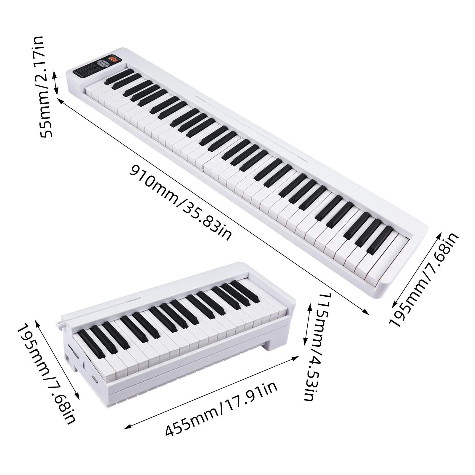 Pianoforte Elettronico Pieghevole A 61 Tasti Pianoforte Con Tastiera Sensibile All'organo Elettronico Multifunzionale Con Borsa Per Il Trasporto Pianoforte Elettronico per Principianti