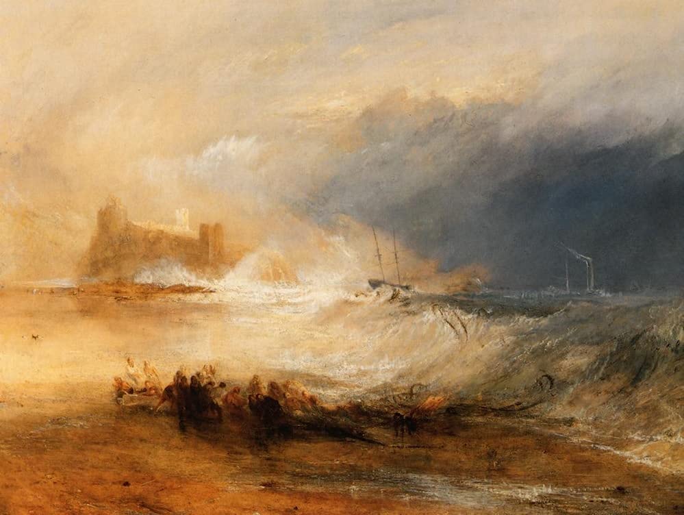 Toile Turner Les naufrageurs du Northumberland impression premium d'art marin 60x90cm