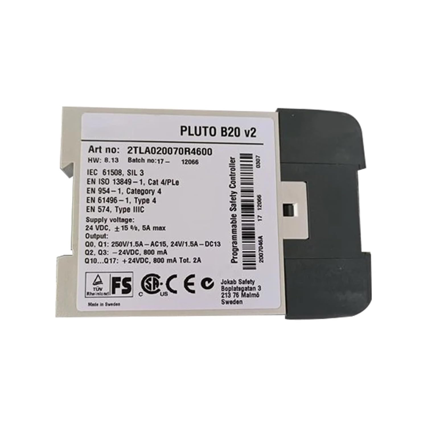 Safety Relay Pluto B20 V2 2TLA020070R4600