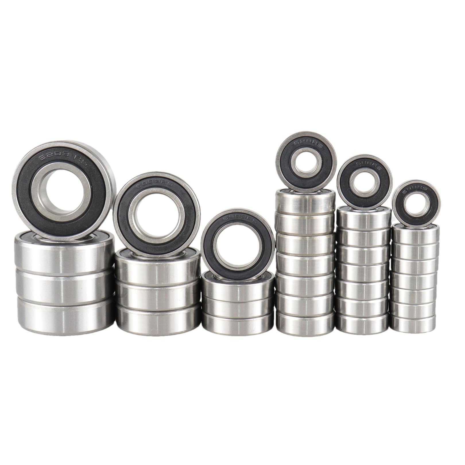 Ball Bearings Kit - 4PCS 6203-2RS, 6003-2RS, 6903-2RS, 8PCS 628-2RS, 608-2RS, 698-2RS ABEC-5 Z3V3 Level - Suitable for Precision Machinery, 3D Printers, Power Tools