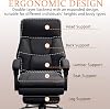 Office Chair Adjustable Height Executive Desk Chair High Back Ergonomic Leather Office Chairs with Foot Rest Comfy Computer Chair