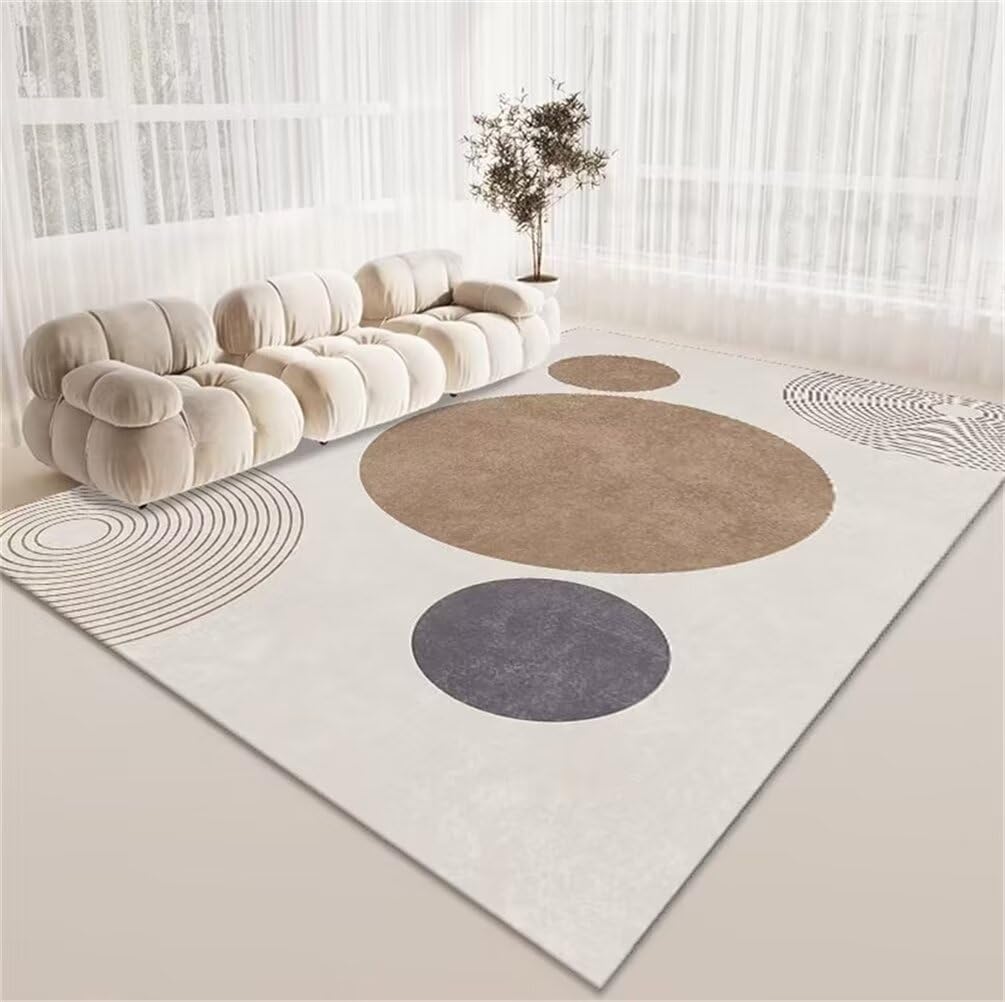 Tapis de chambre bleu et gris manga 100x150 cm lavable en machine au style minimaliste