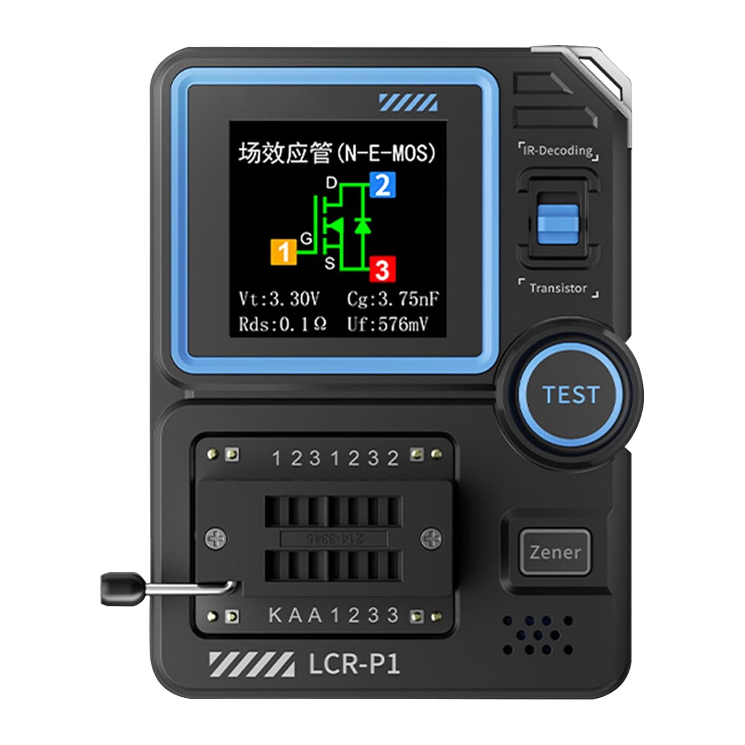 Transistor Capacitor Tester Multimeter Diode Triode Capacitance Resistance Battery Mosfet Tester Multifunction Meter
