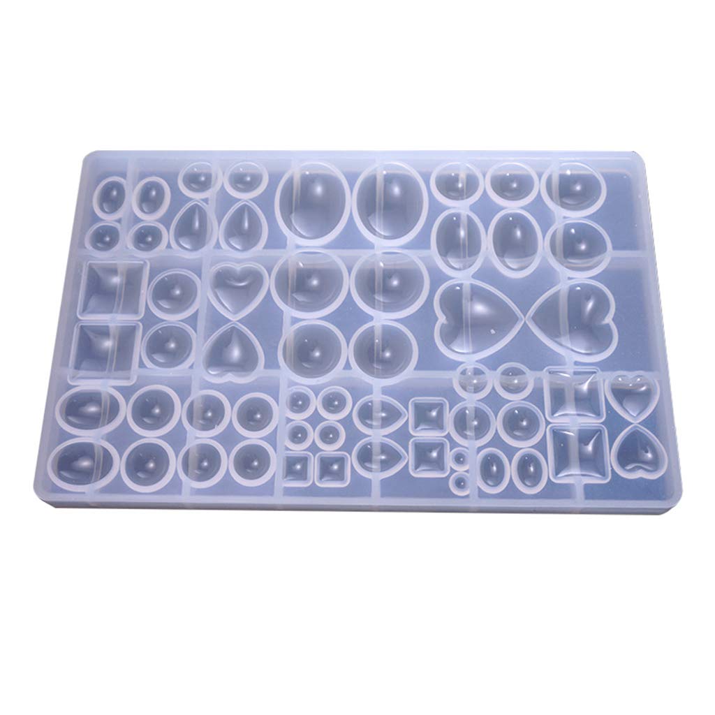 Xuqizzpp 2 Fashion Jewelry Resin Casting Molds Epoxy Pendant Silicone Mold Multi-Shape Craft Mold Easy To Release