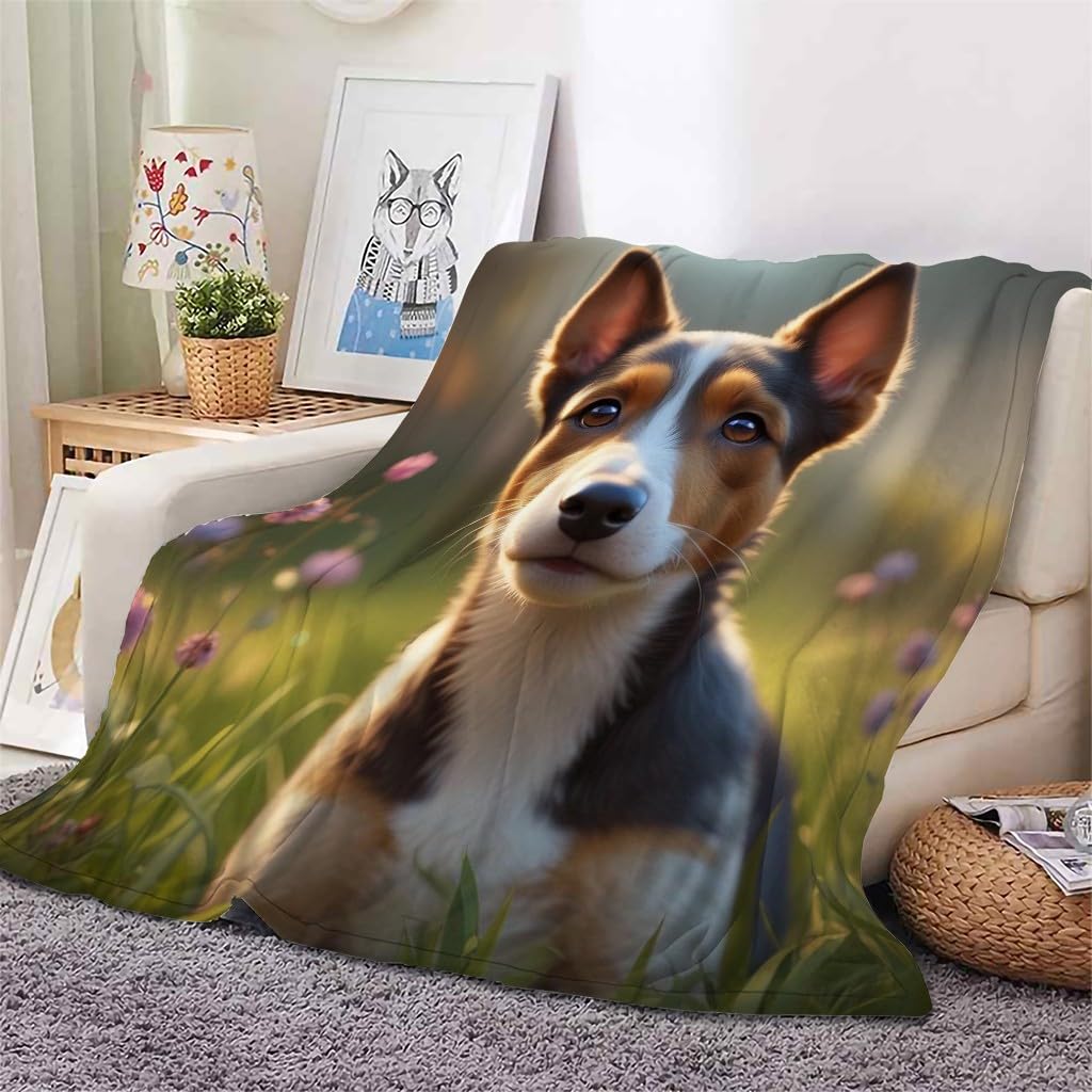 Kwiat koc Corgi koc na łóżko pojedyncze ciepłe miękkie koce na sofę puszyste flanelowe 180 x 200 cm na wszystkie pory roku