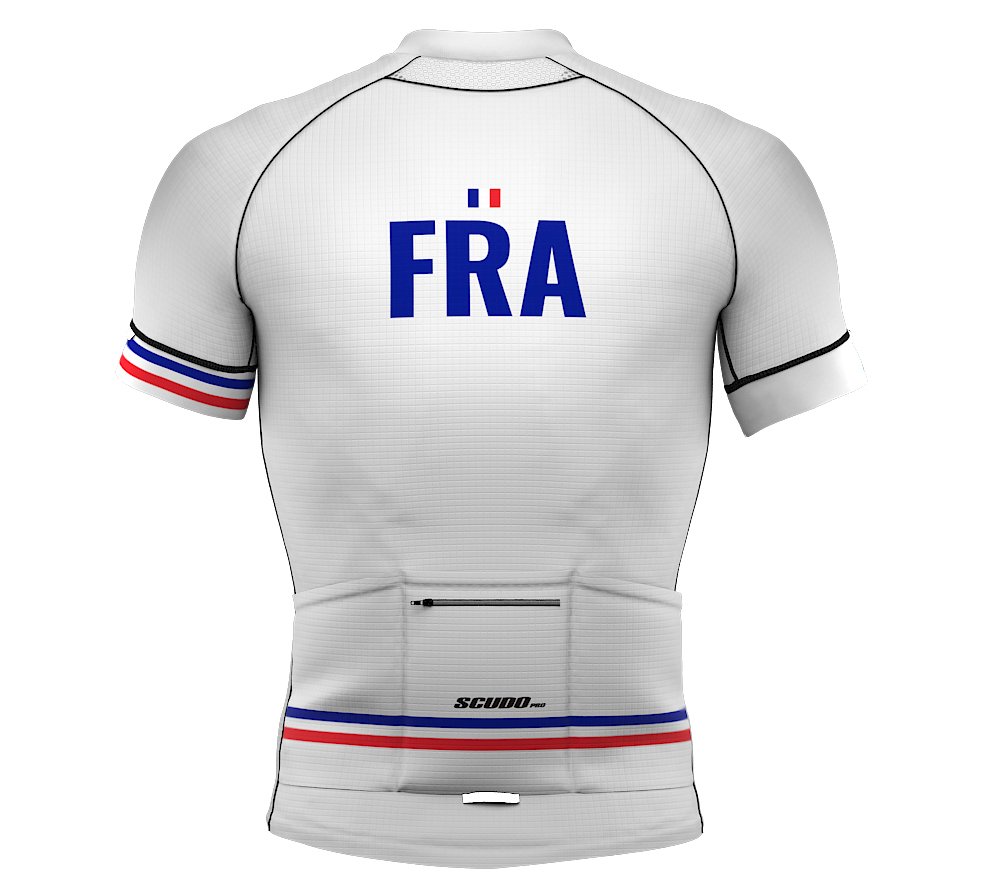France White Code Short Sleeve Cycling PRO Jersey for Men - Size X-Large